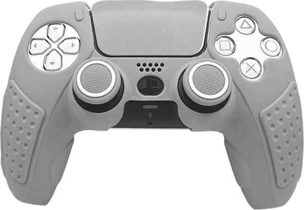 Close-up of a PS5 controller included in the PS5 gaming bundle with Spider-Man game.