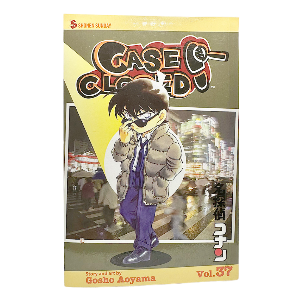 Detective Conan Volume 37 cover featuring Conan Edogawa walking in a city at night with bright lights.