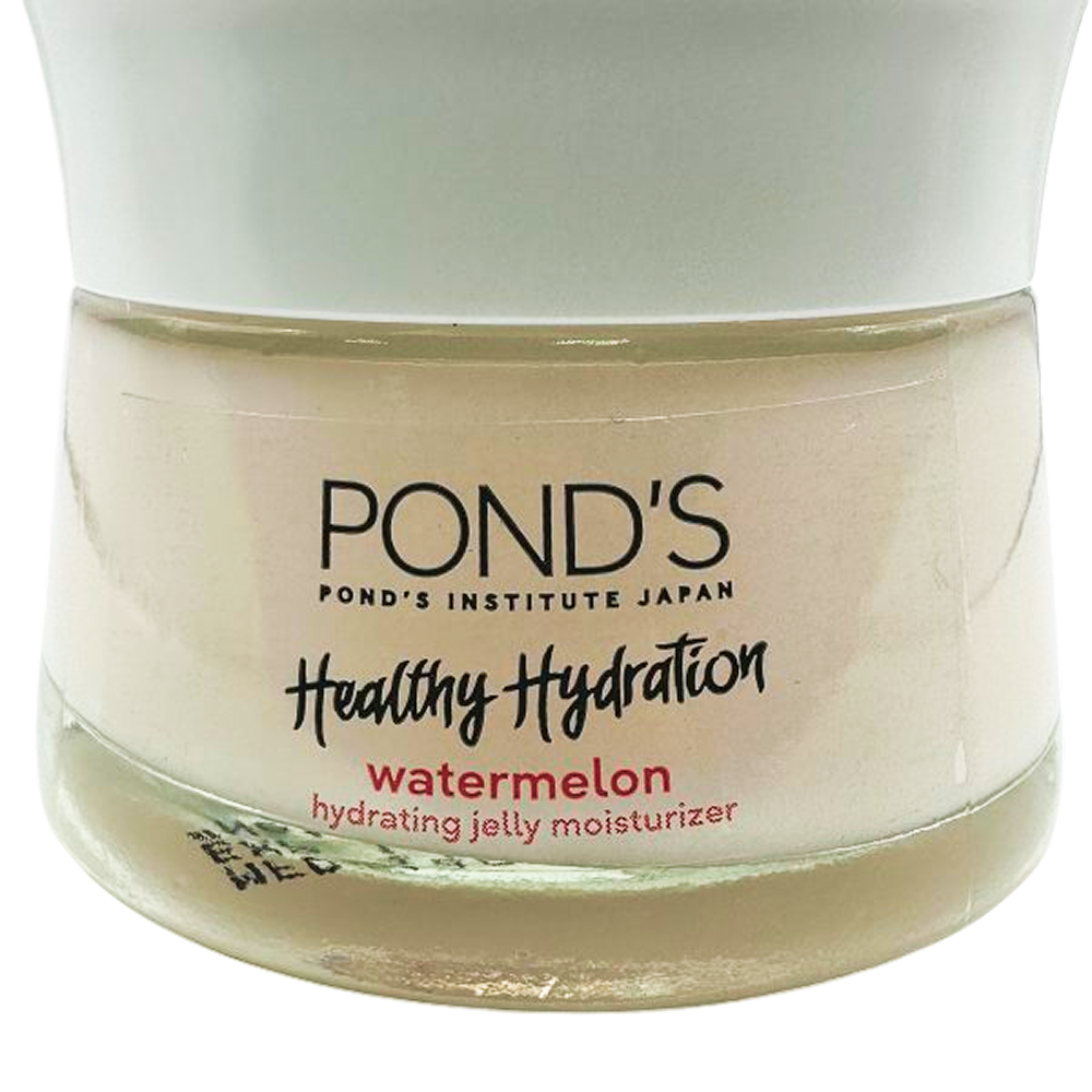 Pond's Watermelon Jelly Moisturizer jar with product label, featured on a skincare product page.