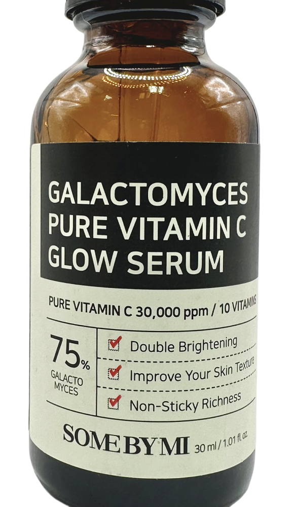 Some By Mi Vitamin C Serum bottle highlighting its brightening and skin-improving benefits.