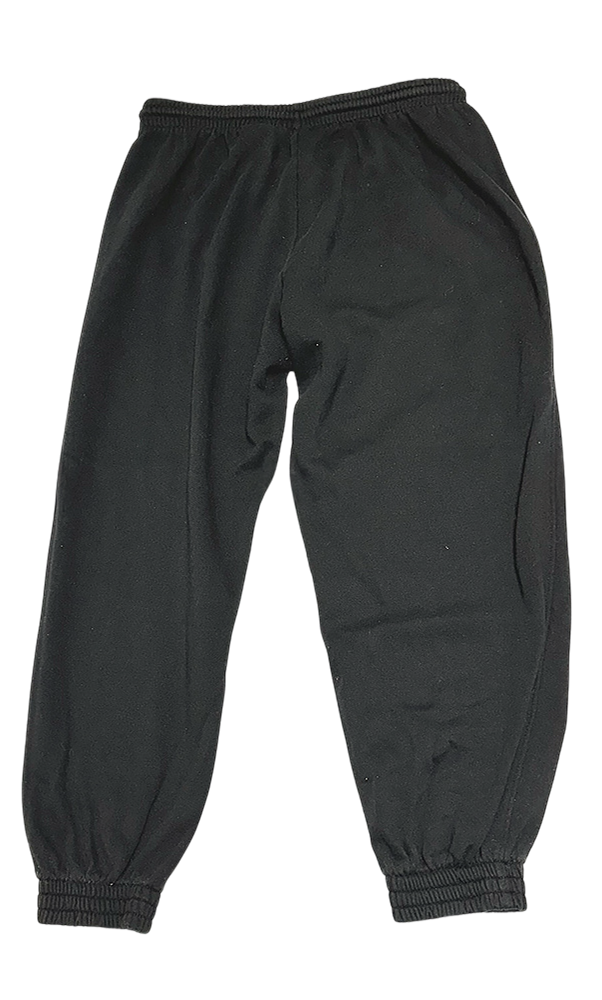 Black H&M women's basic sweatpants with elastic waistband and cuffs, displayed flat on a white background.