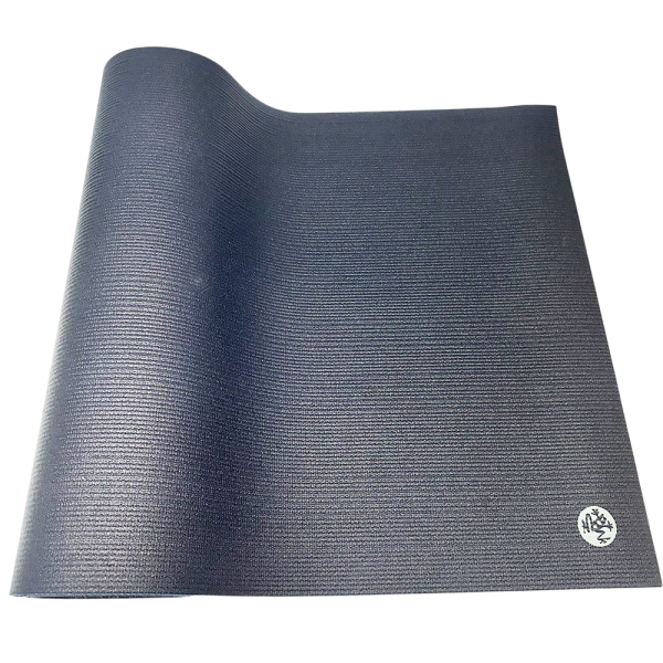 Manduka PROlite Yoga Mat in dark blue, featuring a textured surface and Manduka logo at the corner.