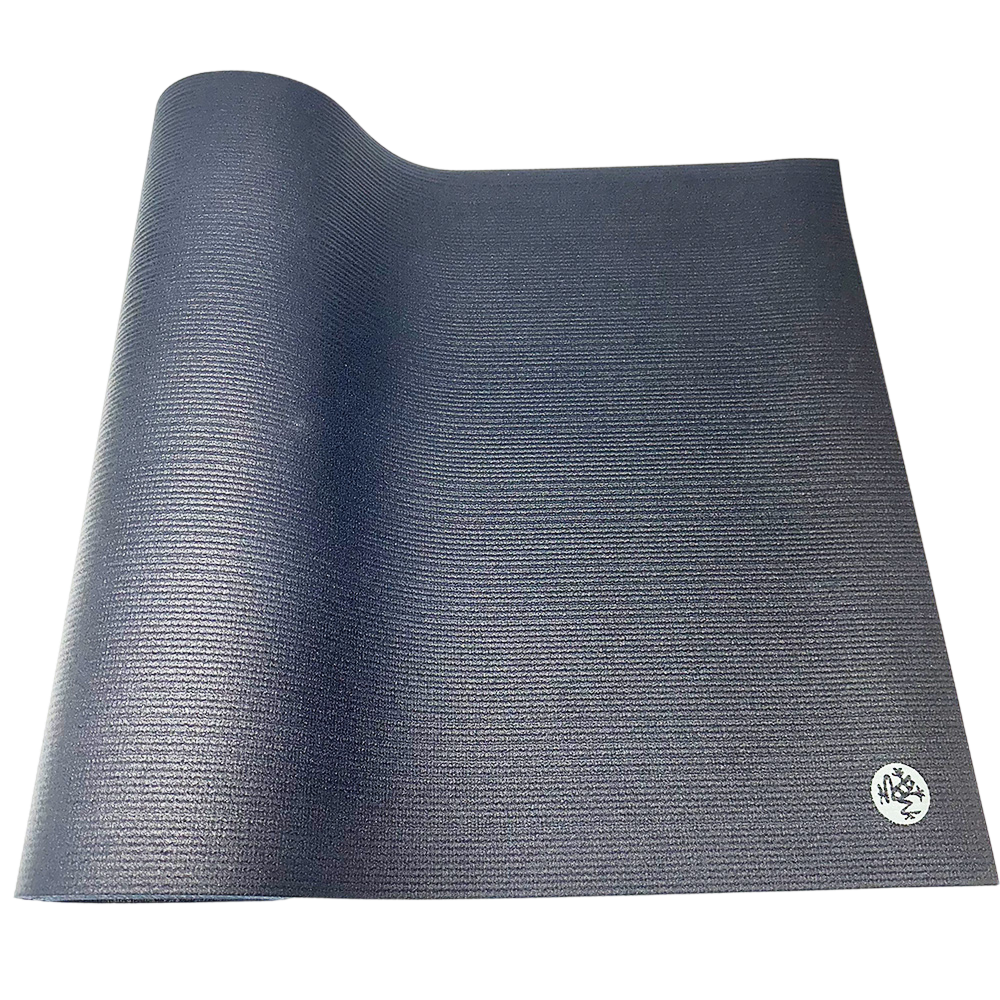 Manduka PROlite Yoga Mat in dark blue, featuring a textured surface and Manduka logo at the corner.